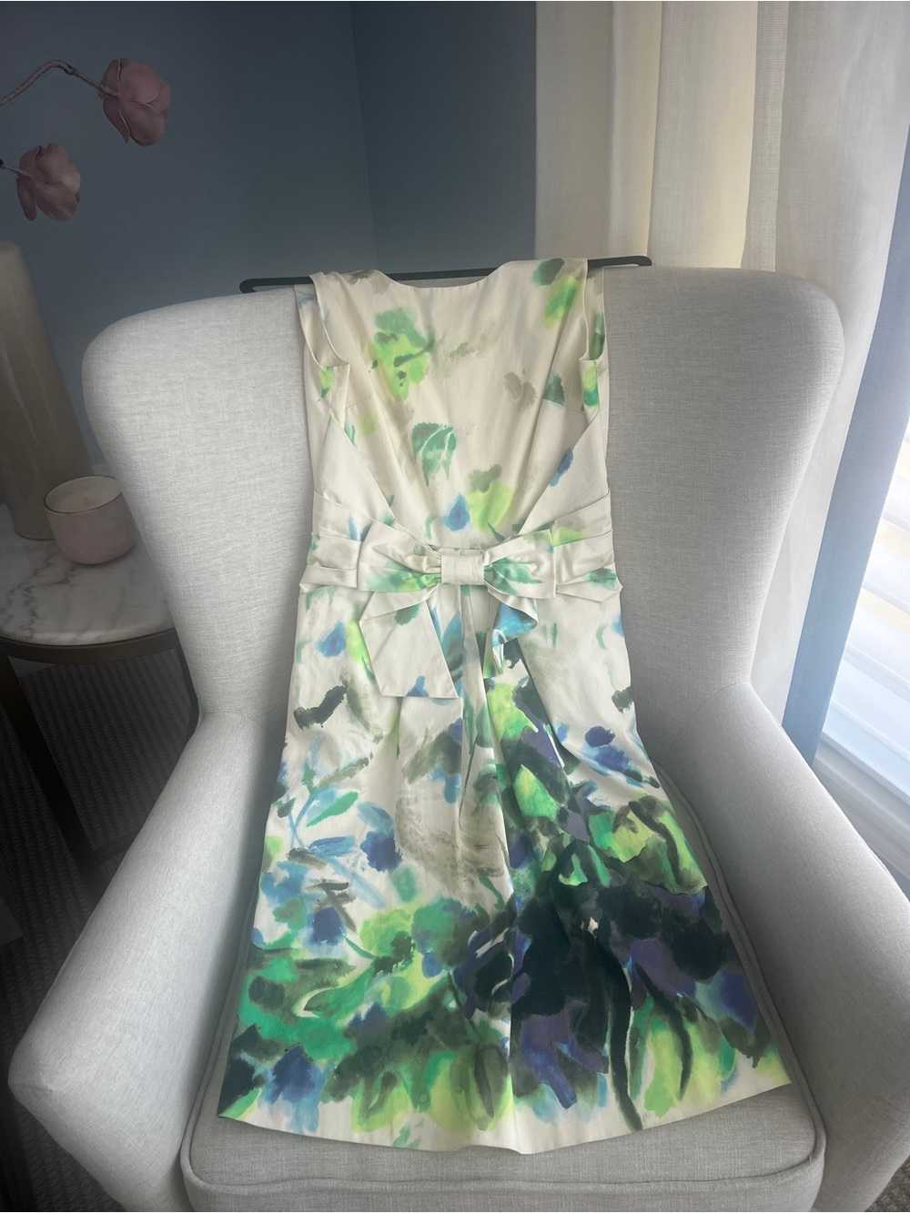 Kate Spade Jillian Watercolor Floral Bow-Front Dress Size 2